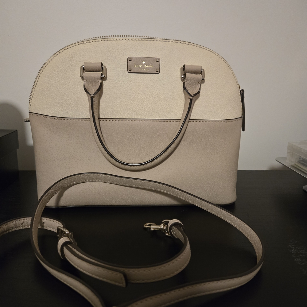 Kate Spade Cream and Tan Leather Satchel